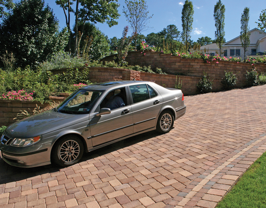 Springfield Virginia Paver Driveway Retaining Wall