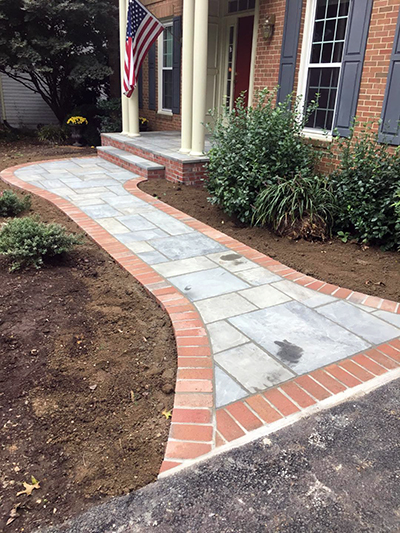 cut flagstone brick walkway alexandria va