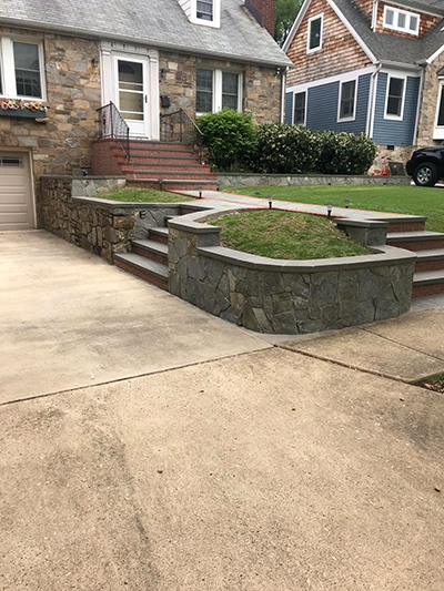 flagstone retaining wall arlington va