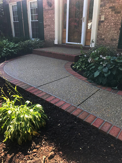 mulch walkway front porch fairfax va