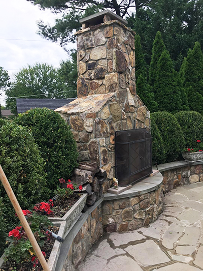 outdoor fireplace patio fairfax va