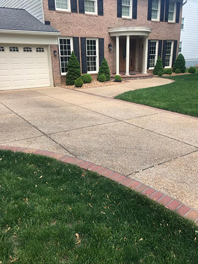 terrazzo concrete driveway curved fairfax va